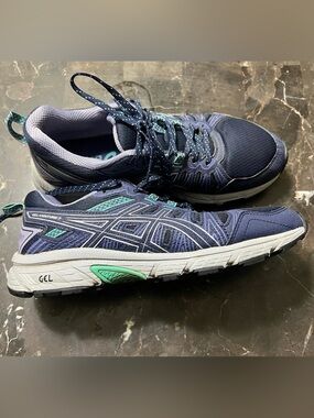 Asics Gel-Venture 7 Women's Trail Running Shoes Size 8 Navy Blue 1012A476